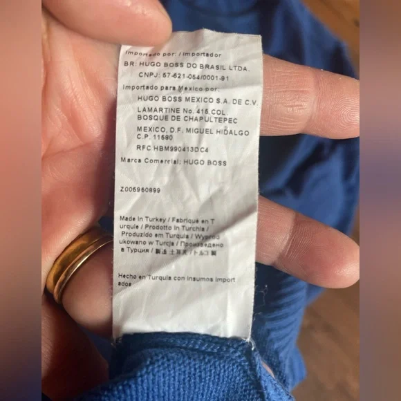 Original Hugo Boss electric blue crew neck sweater. Used. Size Large - Picture 3 of 10